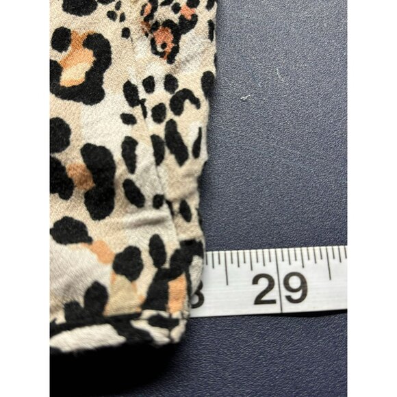 Cupio Curvy Womens Button Front Tunic Blouse Size 3X Leopard Print Sleeveless - Picture 11 of 11